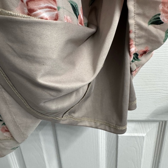 Torrid Floral Camisole - Pink and Green, with Tan - Fit and Flare - Size 2 - Picture 4 of 7